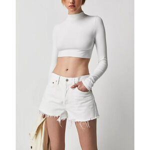 Agolde 'Parker' White High Rise Shorts Size 27